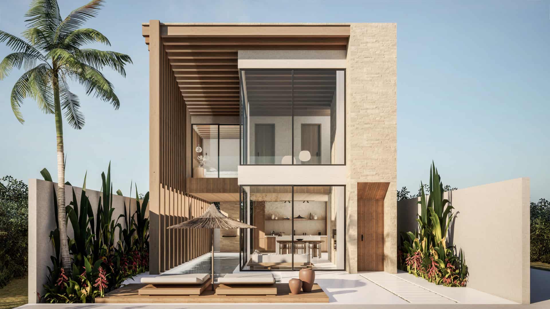 MODERN JAPANDI 2 BEDROOM VILLA FOR SALE LEASEHOLD IN UMALAS BE-808 